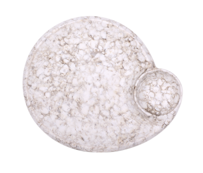 Elite Global Solutions - Hermosa 9.5" x 8" Brown Marble Chip & Dip Plate (6 Per Case) - B429095-BRM