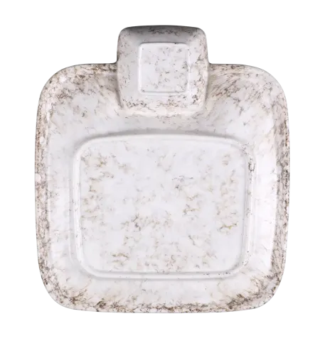 Elite Global Solutions - Hermosa 11.8" x 10" Brown Marble Chip & Dip Plate (6 Per Case) - B524105-BRM