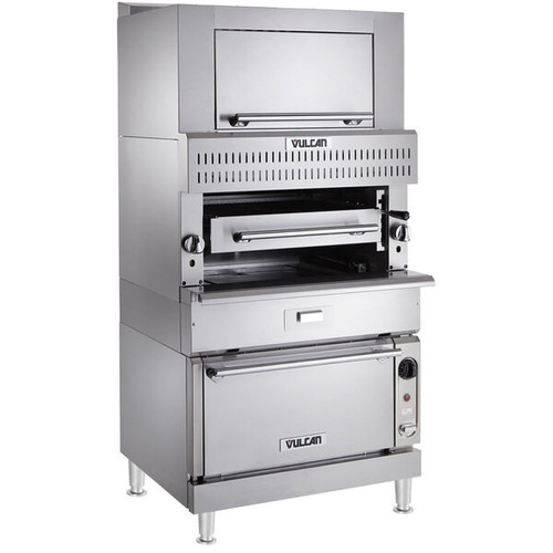 Vulcan - V Series 36" Liquid Propane Ceramic Upright Broiler w/ Finishing Oven & Convection Oven - VBB1CF