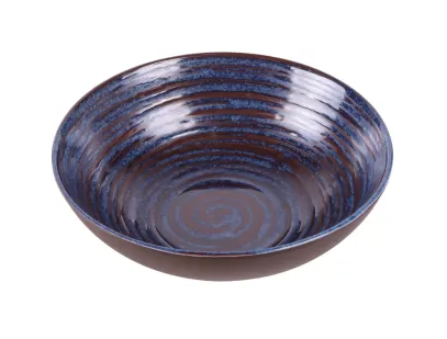Elite Global Solutions - Stardust 40 oz Blue Deep Round Bowl (6 Per Case) - B400082-SDB