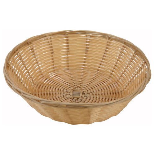 Winco - 9" x 2.75" Round Poly Woven Basket