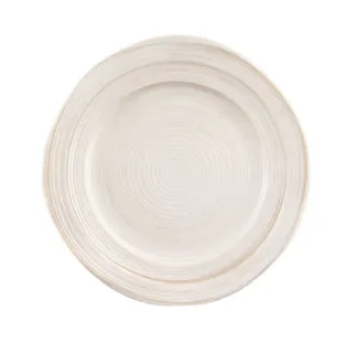 Elite Global Solutions - Della Terra Stoneware 7.5” Off White Design Irregular Round Plate (6 Per Case) - D750ST-OWD
