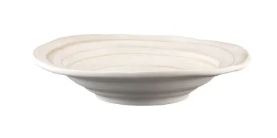 Elite Global Solutions - Della Terra Stoneware 12 oz Off White Design Irregular Round Bowl (6 Per Case) - DB925ST-OWD