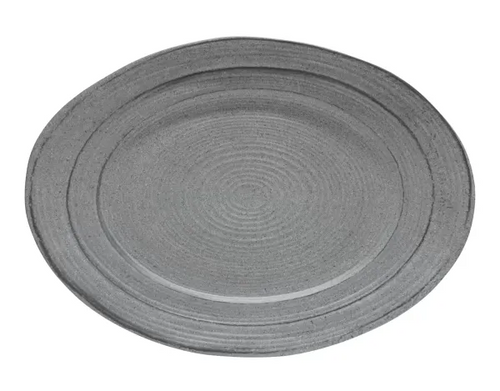 Elite Global Solutions - Della Terra Stoneware 21” x 15" Granite Stone Irregular Oval Serving Dish (3 Per Case) - M1521OVST-GSD
