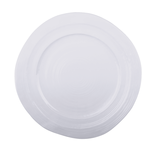 Elite Global Solutions - Della Terra 11.75" White Irregular Round Plate (6 Per Case) - D1134-W
