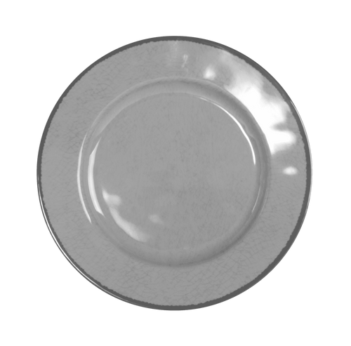 Elite Global Solutions - Vintage California Mojave 8.5" Gray Round Crackle Plate (6 Per Case) - D850M-G