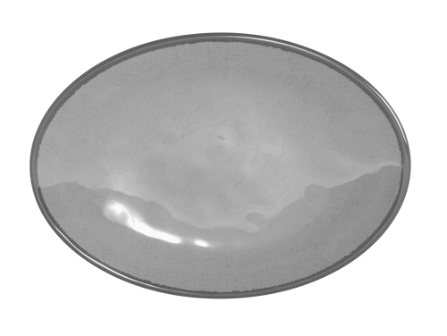 Elite Global Solutions - Vintage California Mojave 12.5" x 8.5" Gray Oval Crackle Plate (6 Per Case) - D8512OVM-G