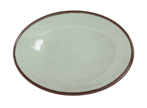 Elite Global Solutions - Vintage California Mojave 12.5" x 8.5" Hemlock Oval Crackle Plate (6 Per Case) - D8512OVM-H