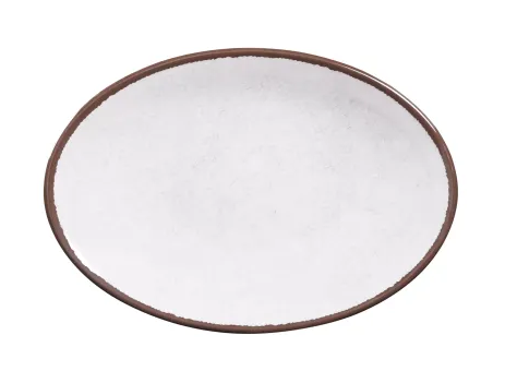 Elite Global Solutions - Vintage California Mojave 12.5" x 8.5" White Oval Crackle Plate (6 Per Case) - D8512OVM-W