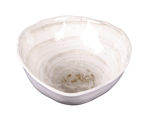 Elite Global Solutions - Van Gogh 49 oz Taupe Design Oval Bowl (6 Per Case) - D983OV-TD