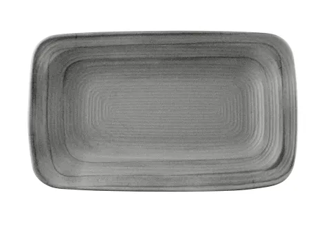 Elite Global Solutions - Della Terra Stoneware Square 12″ x 7″ Granite Stone Irregular Rectangular Plate (6 Per Case) - D127PLST-GSD