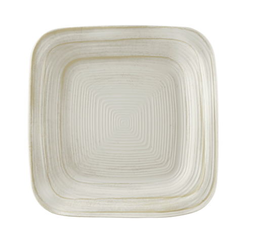 Elite Global Solutions - Della Terra Stoneware Square 9" Off-White Irregular Square Plate (6 Per Case) - D9PLST-OWD