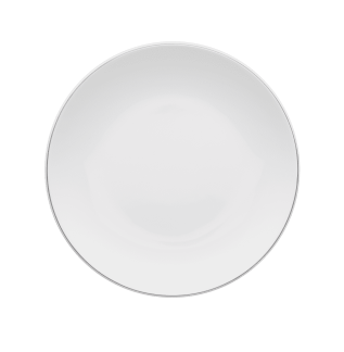 Elite Global Solutions - Viva 9” White W/ Black Trim Round Plate (6 Per Case) - D1109L-W