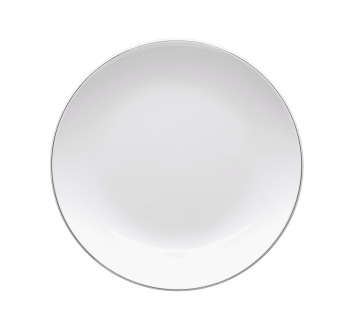 Elite Global Solutions - Viva 10” White W/ Black Trim Round Plate (6 Per Case) - D1110L-W