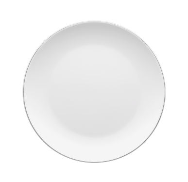 Elite Global Solutions - Viva 12” White W/ Black Trim Round Plate (6 Per Case) - D1112L-W