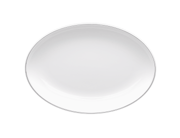 Elite Global Solutions - Viva 11” x 7.8” White W/ Black Trim Oval Plate (6 Per Case) - D2211L-W
