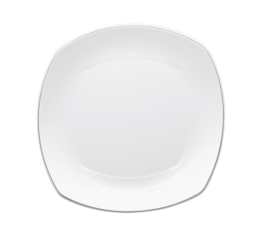Elite Global Solutions - Viva 10.3” White W/ Black Trim Square Plate (6 Per Case) - D3111L-W