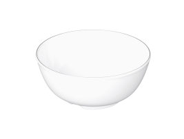 Elite Global Solutions - Viva 18 oz White W/ Black Trim Round Bowl (6 Per Case) - KD506L-W