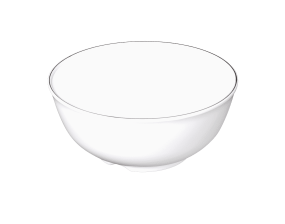 Elite Global Solutions - Viva 30 oz White W/ Black Trim Round Bowl (6 Per Case) - KD507L-W