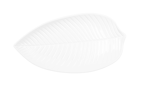 Elite Global Solutions - Tropicana 17.75” x 9.5” White Large Leaf Platter (4 Per Case) - M179PL-NW
