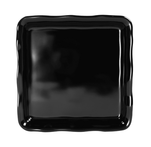 Elite Global Solutions - Edge 8.6" Black Square Organic Tray (6 Per Case) - M858-B