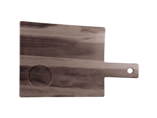 Elite Global Solutions - Fo Bwa 9.75" x 9" Faux Hickory Wood Rectangular Flat Board W/ 4" Handle (3 Per Case) - M109RC-HW