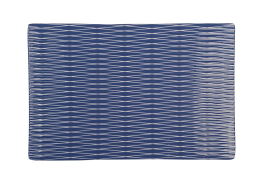 Elite Global Solutions - Jewel 10.5” x 6.3” Lapis Decal Rectangular Plate (3 Per Case) - M10638RC-LAP