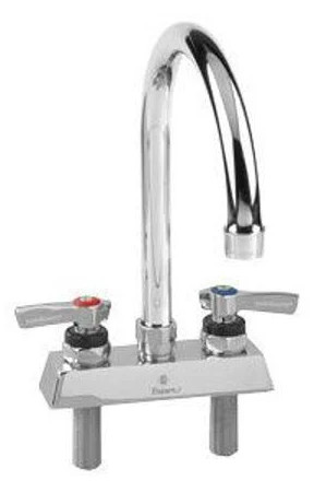 Encore - 4" Deck Mount Stainless Steel Faucet Gooseneck