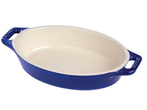 Staub - Blue 14.5" x 9.5" Ceramic Oval Baking Dish - 40511-161