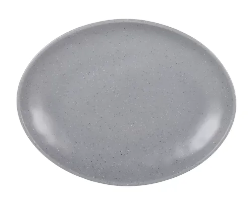 Elite Global Solutions - Tenaya 13” x 10" Granite Stone Deep Oval Plate (6 Per Case) - RT1310OV-GS