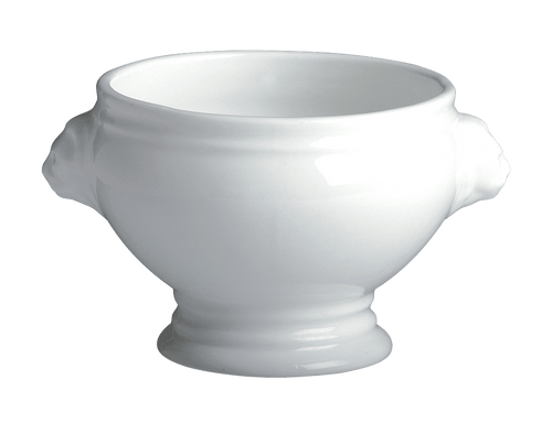 Cameo - Imperial White 14 oz Lion Head Bouillon Cup (24 Per Case) - 210-30C