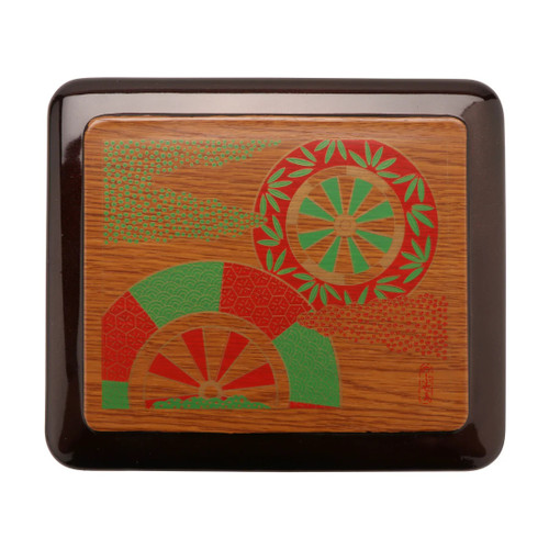 G.E.T - Fuji 6.5" x 5.5" x 3.2" Black & Red Two-Tone Deep Don Jyu Box W/ Cover (12 Per Case) - 230-2-F