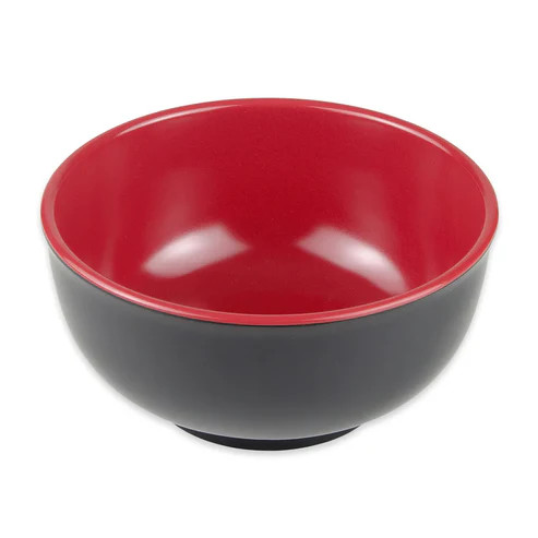 G.E.T - Fuji 41 oz Black & Red Tow-Tone Bowl (12 Per Case) - B-125-F