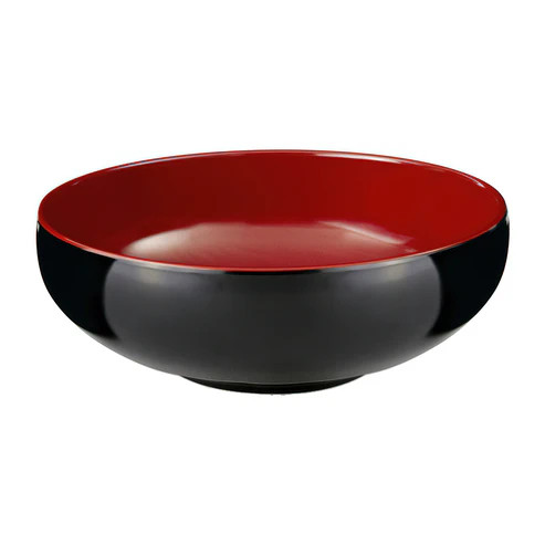 G.E.T - Fuji 41 oz Black & Red Two-Tone Wide Bowl (12 Per Case) - B-47-F
