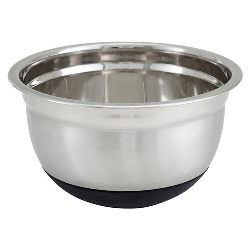 Winco - 3QT Stainless Steel Mixing Bowl w/ Silicone Base - MXRU300