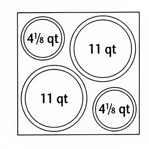 Nemco - 2 x 11 Qt & 2 x 4-1/8 Qt Adapter Plate for Mini Countertop Steam Table - 67410