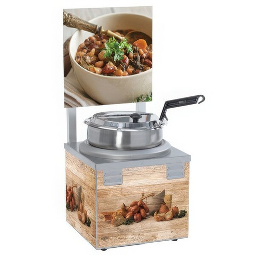 Nemco - 7 Qt Single Well Soup Merchandiser w/ Header  - 6510A-S7