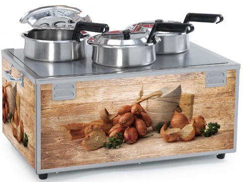 Nemco - 4 Qt Triple Well Soup Merchandiser - 6510-T4P