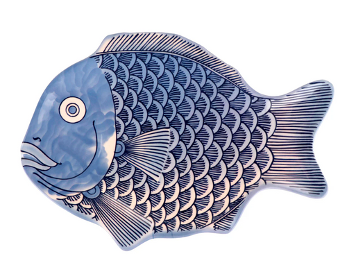 G.E.T - Creative Table 14″ x 10″ Fish Platter (12 Per Case) - 370-14-BL