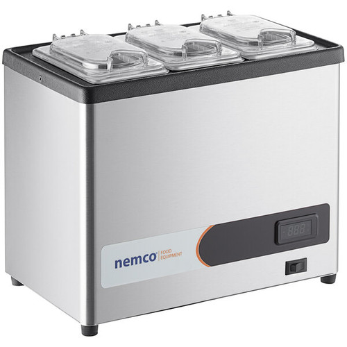 Nemco - Countertop Cold Condiment Chiller w/ three 1/9 Pans & Lids - 9020-3