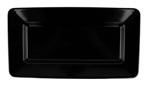G.E.T - Milano 15" x 8" Black Rectangular Plate (12 Per Case) - ML-10-BK