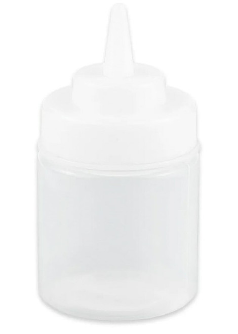 G.E.T - 8 oz Clear Wide Mouth Squeeze Bottle W/ Lid (36 Per Case) - SB-8-CL