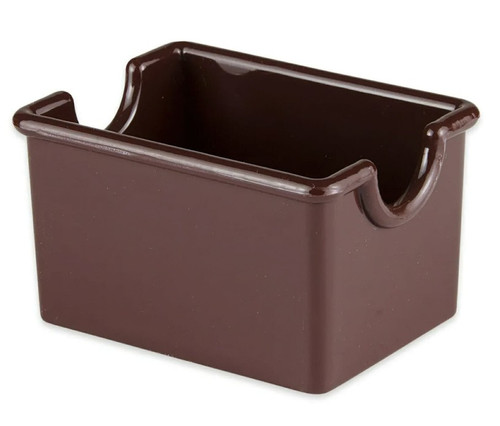 G.E.T - 3.5" x 2.5" Brown Plastic Sugar Caddy (24 Per Case) - SC-66-BR