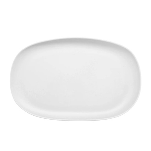 G.E.T - Riverstone 14" x 10" White Oval Coupe Platter (12 Per Case) - CS-1410-W