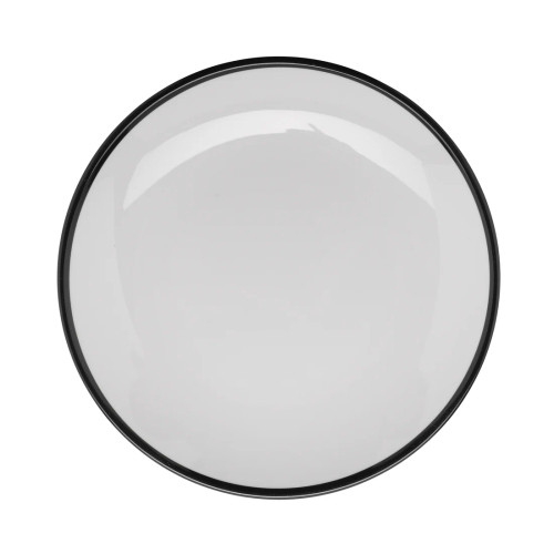 G.E.T - Settlement Bistro 8" White W/ Black Trim Round Plate (48 Per Case) - CS-800-W/BK