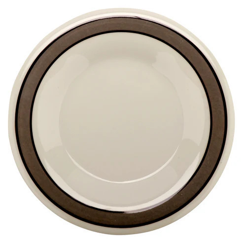 G.E.T - Diamond Cambridge 9" Ivory Wide Rim Plate (24 Per Case) - WP-9-CA