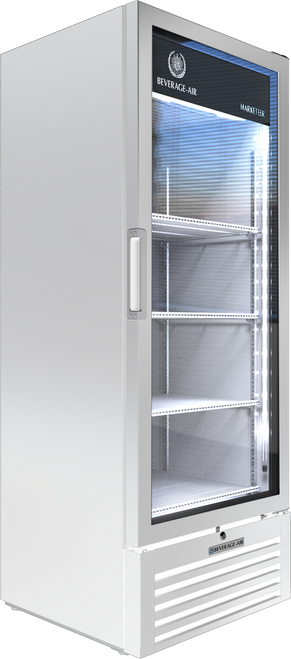 Beverage-Air - 25" Marketeer Glass Door White Merchandiser w/ 1 Swing Door - MT12-1W