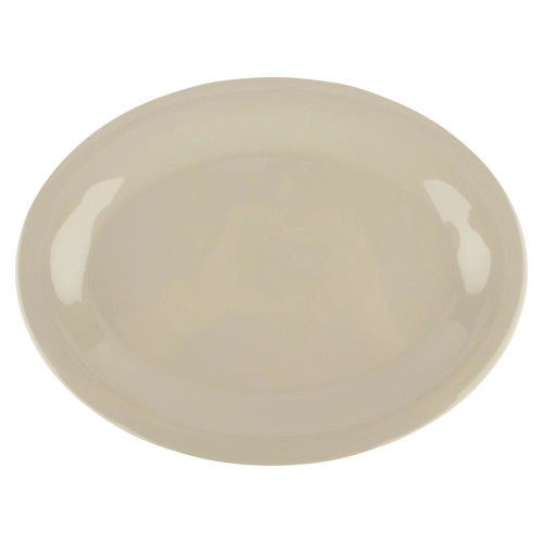 G.E.T - Diamond Ivory 12" x 9" Oval Platter (12 Per Case) - OP-120-DI