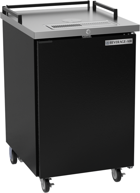 Beverage-Air - 24" Black Mobile Kegerator w/out Tap - BM23HC-B-28