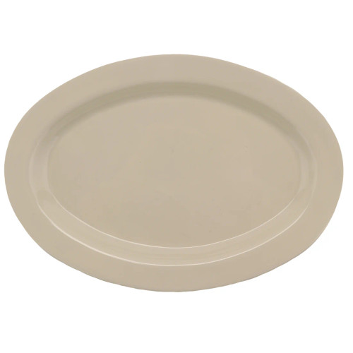 G.E.T - Diamond Ivory 11.5" x 8" Oval Platter (24 Per Case) - OP-215-IV